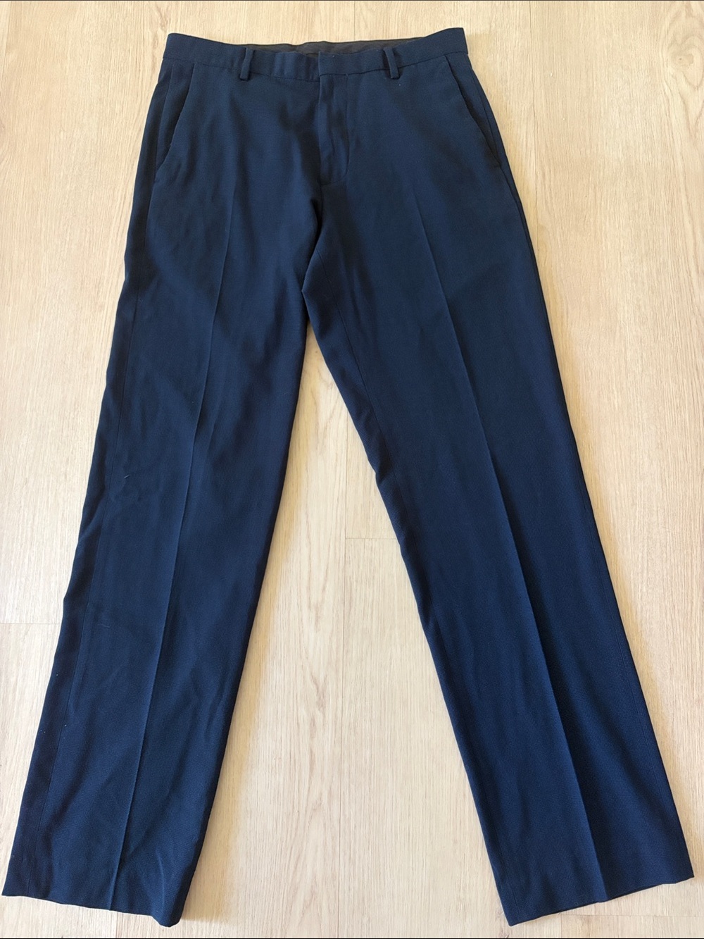 Calvin Klein Navy Straight-Leg Dress Pants 30 x 32